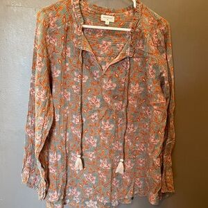 Cost Plus World Market Multicolor Floral Blouse